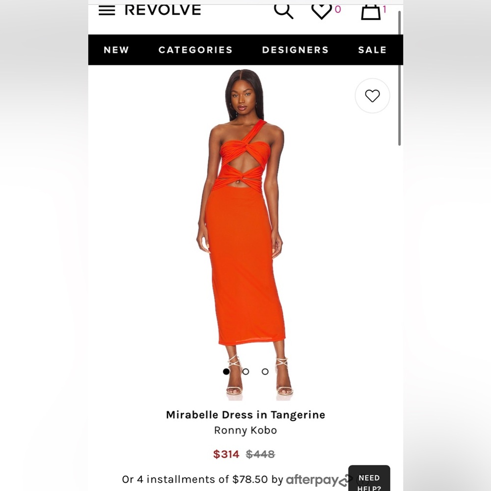 Ronny Kobo Mirabelle cut-out asymmetrical dress